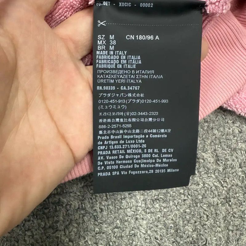Prada Prada Pink Cotton Men's Hoodie Size US M / EU 48-50 / 2 - 4 Thumbnail