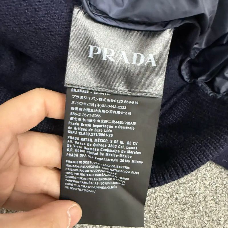 Prada Prada Men's Blue Padded Jacket Size US L / EU 52-54 / 3 - 4 Thumbnail