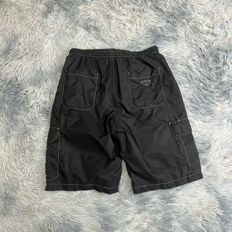 Prada Prada Black Cotton Men's Shorts Size US 26 / EU 42 - 2 Thumbnail