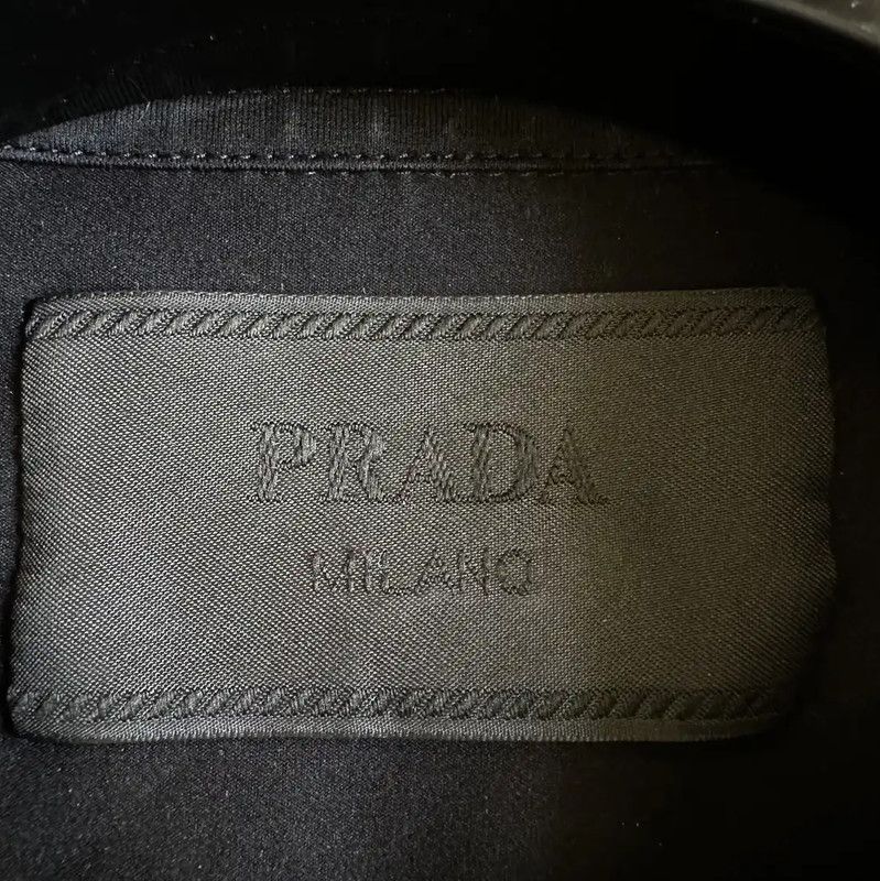 Prada Prada Black Cotton Blend Logo Men's T-Shirt Size US L / EU 52-54 / 3 - 3 Thumbnail