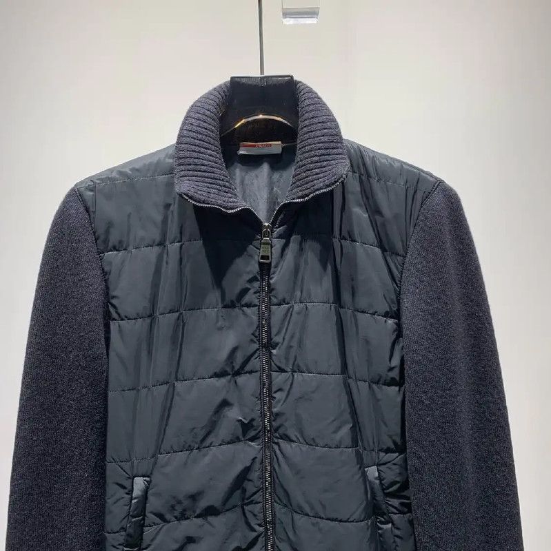Prada Prada Navy Cotton Men's Down Jacket Size US M / EU 48-50 / 2 - 3 Thumbnail