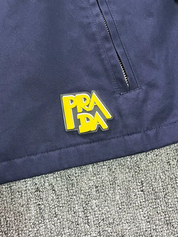 Prada Prada Men's Navy Cotton Jacket Size US XL / EU 56 / 4 - 5 Thumbnail