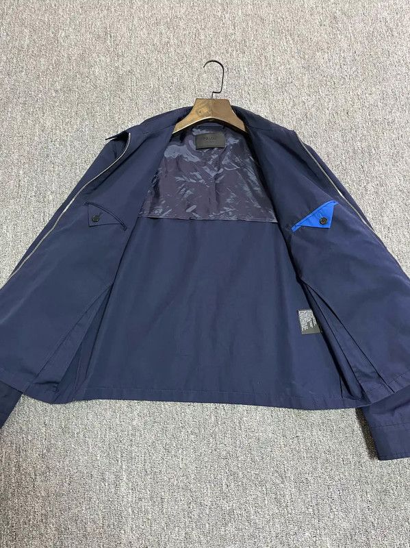 Prada Prada Men's Navy Cotton Jacket Size US XL / EU 56 / 4 - 3 Thumbnail
