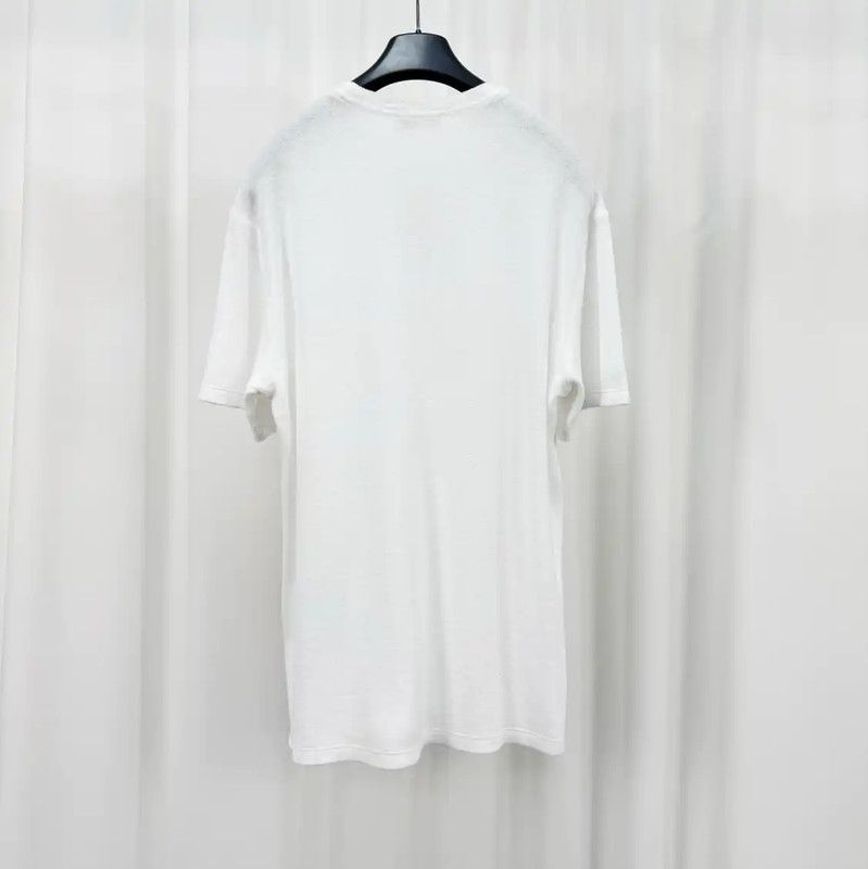 Prada Prada Men's White Logo Short Sleeve T-Shirt Size US L / EU 52-54 / 3 - 2 Thumbnail