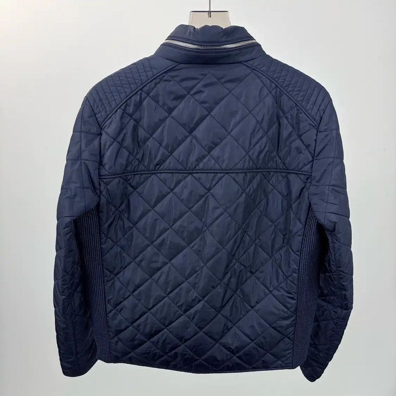 Prada Prada Men's Dark Blue Quilted Down Jacket Size US S / EU 44-46 / 1 - 2 Thumbnail