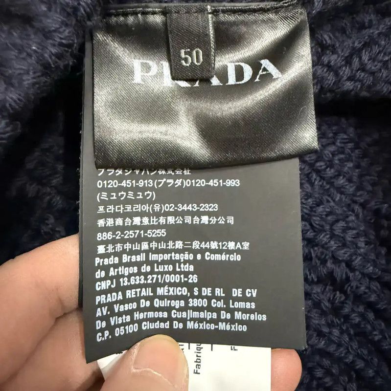 Prada Prada Men's Blue Cotton Knit Sweater Size US L / EU 52-54 / 3 - 4 Thumbnail