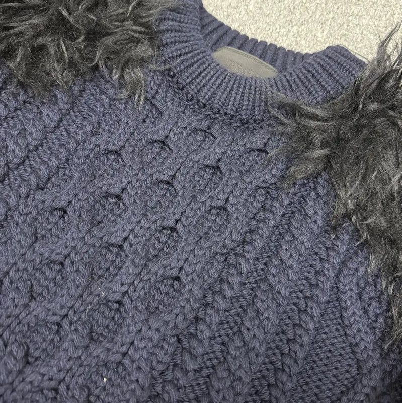 Prada Prada Men's Blue Cotton Knit Sweater Size US L / EU 52-54 / 3 - 3 Thumbnail