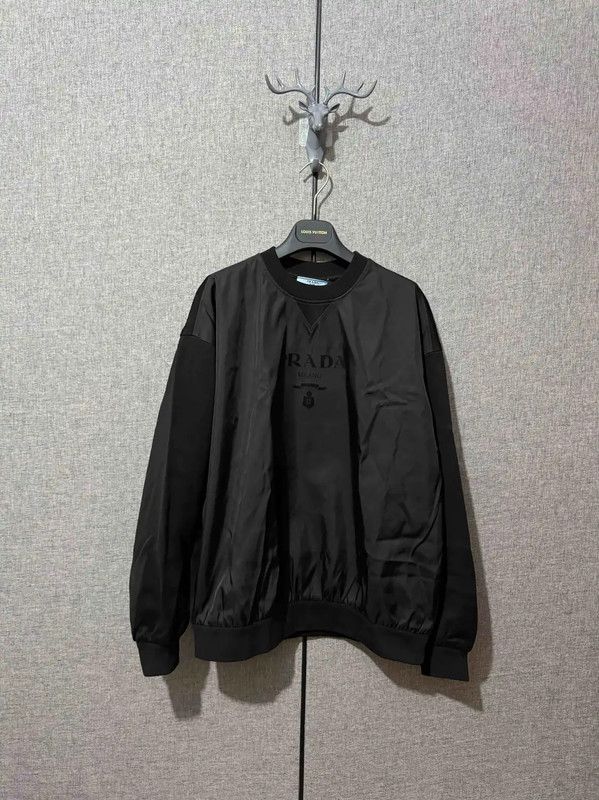 Prada Prada Embroidered Logo Black Sweatshirt Size US S / EU 44-46 / 1 - 2 Thumbnail
