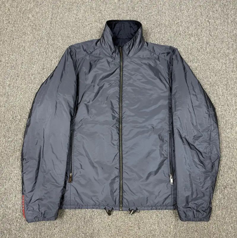 Prada Prada Blue Polyester Men's Jacket Size US L / EU 52-54 / 3 - 2 Thumbnail