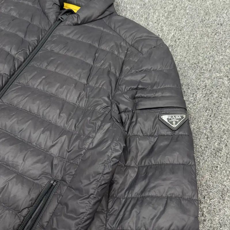 Prada Prada Men's Gray Quilted Down Jacket Size US M / EU 48-50 / 2 - 3 Thumbnail