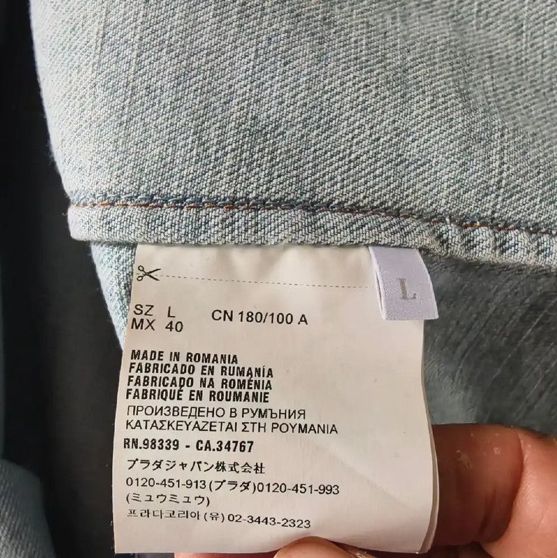 Prada Prada Blue Denim Short Sleeve Shirt Size US L / EU 52-54 / 3 - 5 Thumbnail