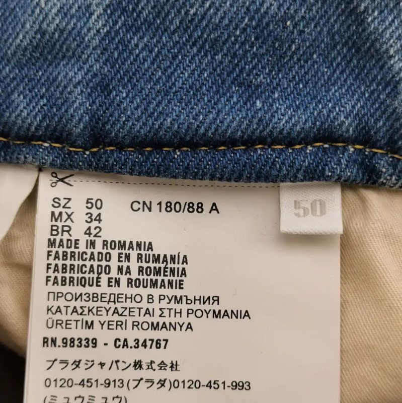 Prada Prada Blue Cotton Embroidered Logo Men's Shorts Size US 32 / EU 48 - 6 Thumbnail