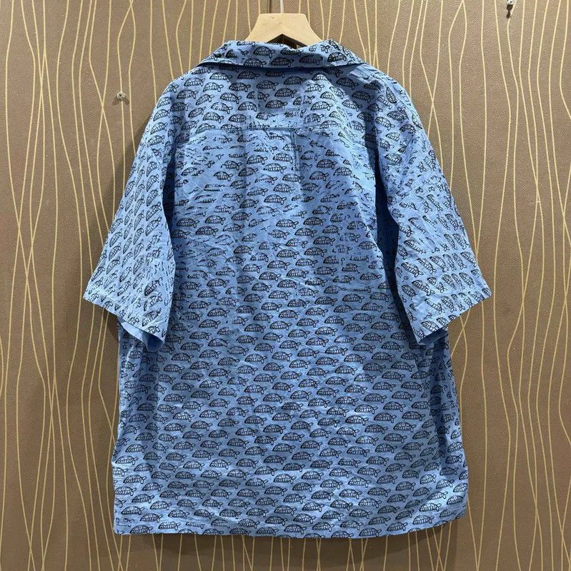 Prada Prada Blue Cotton Men's Shirt XL Size US XL / EU 56 / 4 - 2 Thumbnail
