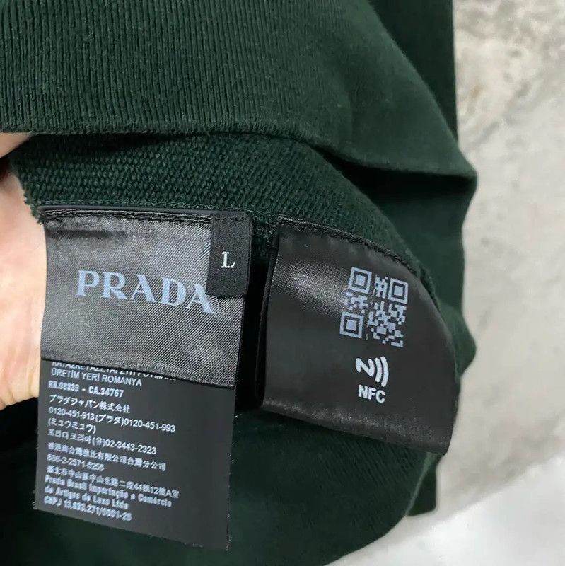 Prada Prada Milano Long Sleeve Green Sweatshirt Size US L / EU 52-54 / 3 - 7 Thumbnail