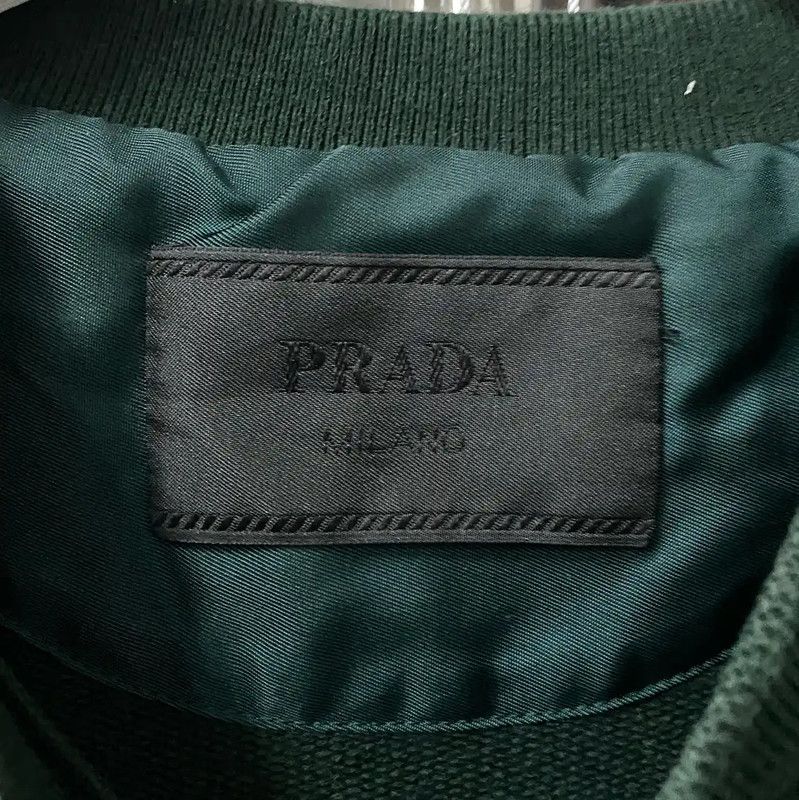 Prada Prada Milano Long Sleeve Green Sweatshirt Size US L / EU 52-54 / 3 - 6 Thumbnail