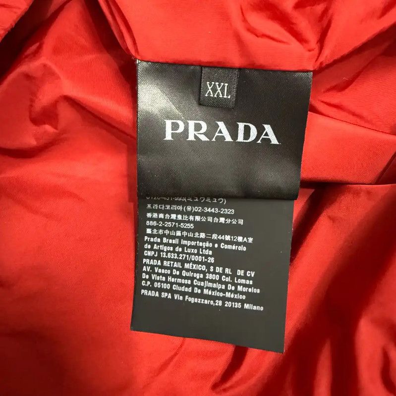 Prada Prada Red Nylon Hooded Jacket for Men Size US XL / EU 56 / 4 - 4 Thumbnail