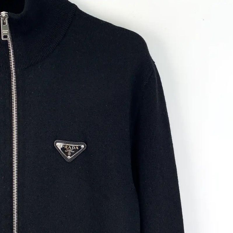 Prada Prada Men's Black Wool Zipper Jacket Size US M / EU 48-50 / 2 - 3 Thumbnail