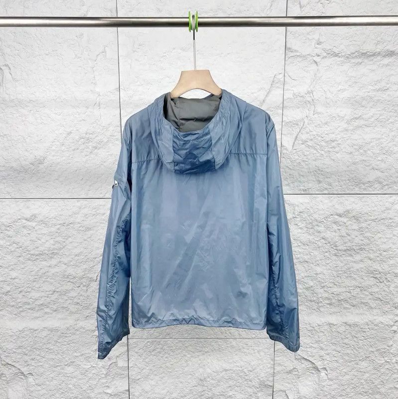 Prada Prada Blue Cotton Men's Jacket Size US M / EU 48-50 / 2 - 2 Thumbnail