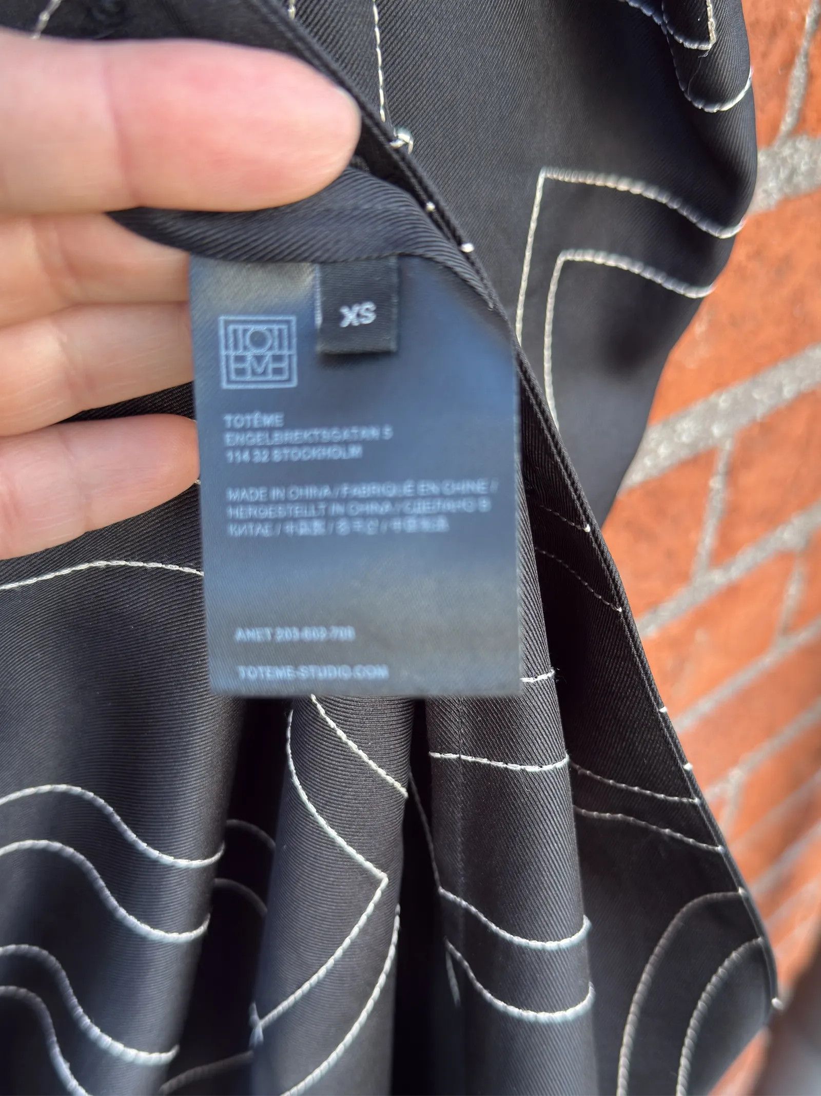 Toteme Toteme Monogram silk dress Dress Size XS / US 0-2 / IT 36-38 - 3 Thumbnail