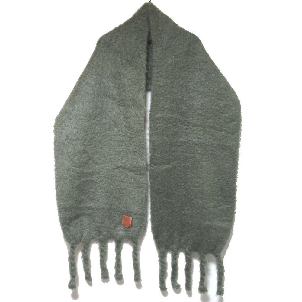 Loewe Loewe Loewe Anagram Patch Mohair Knit Fringe Scarf Natural Material Scarf F000487X28 DUTY FREE for USA Size ONE SIZE - 2 Thumbnail