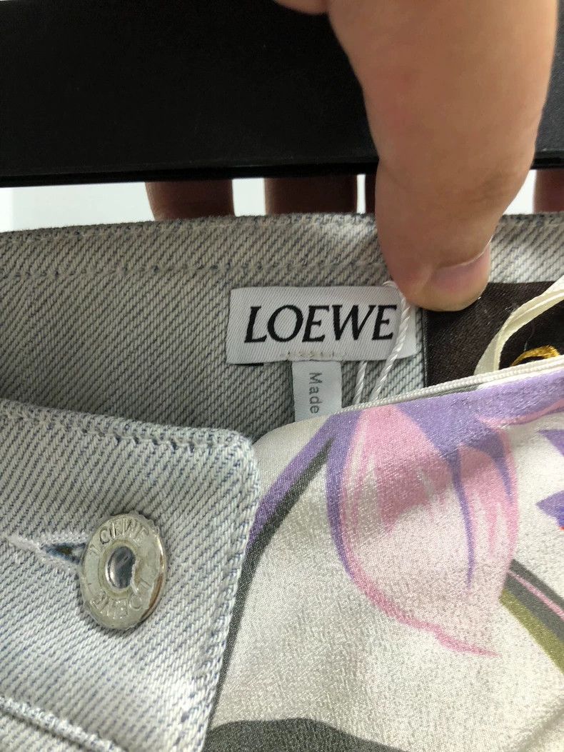 Loewe LOEWE White Lotus Print Skirt - dmc Size US 34 / EU 50 - 3 Thumbnail