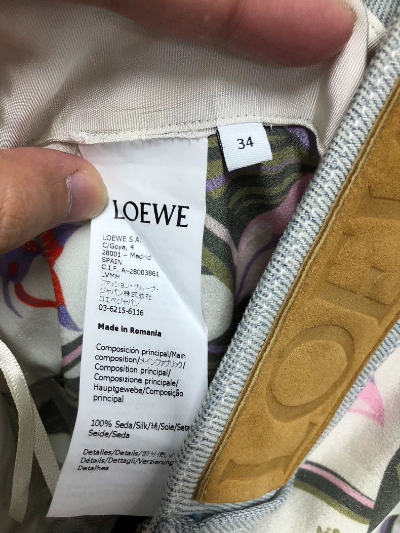 Loewe LOEWE White Lotus Print Skirt - dmc Size US 34 / EU 50 - 4 Thumbnail