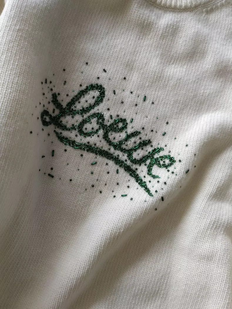 Loewe LOEWE Beaded Logo Wool Sweater - dmc Size US S / EU 44-46 / 1 - 3 Thumbnail