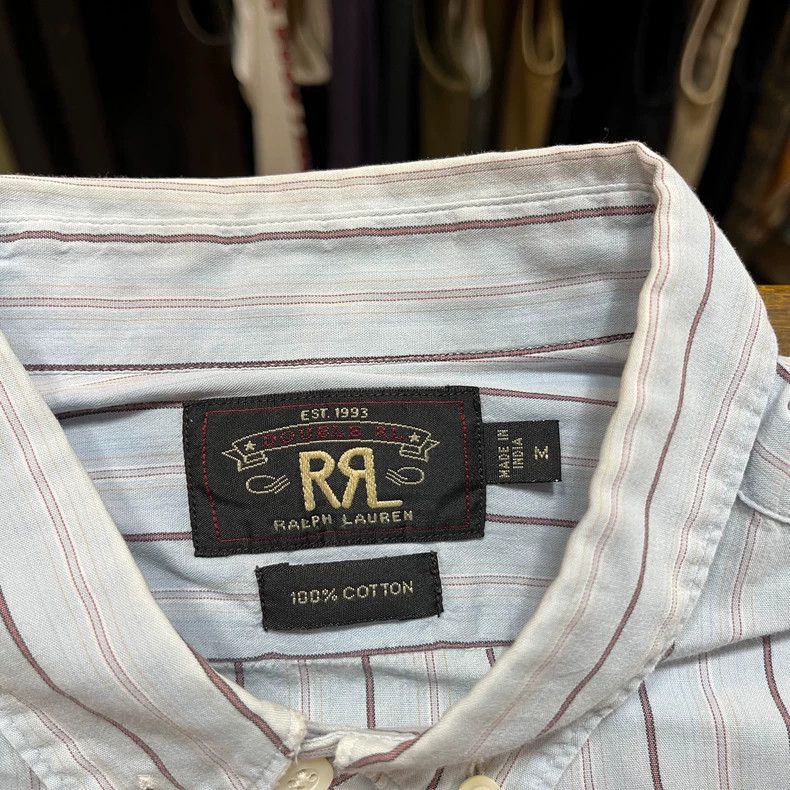 RRL Ralph Lauren RRL Vintage Striped Long Sleeve Shirt - dmc Size US M / EU 48-50 / 2 - 3 Thumbnail