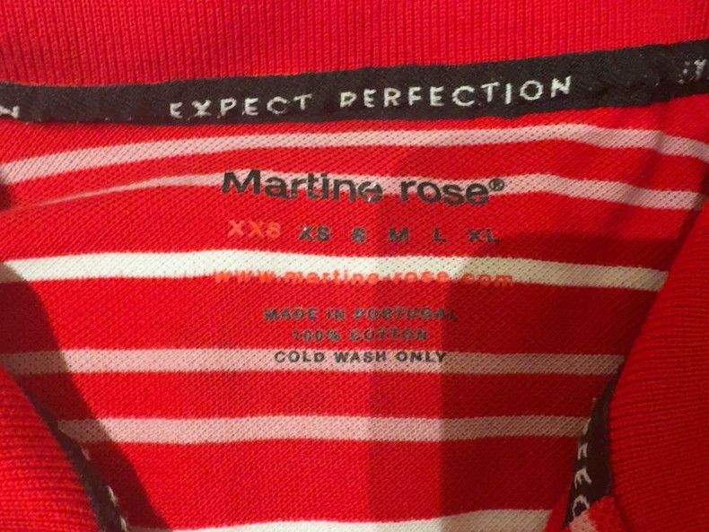 Martine Rose Martine Rose Red Stripe Polo - dmc Size US XXS / EU 40 - 7 Thumbnail