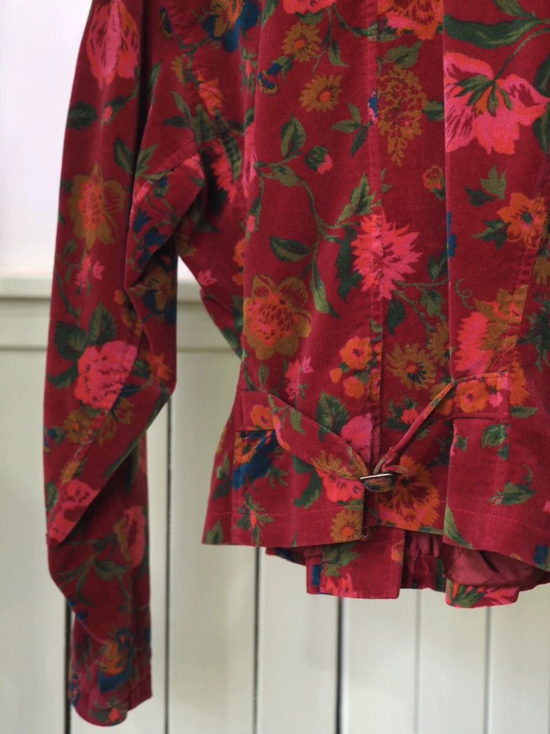 Kenzo Vintage Kenzo 80s Floral Flocked Shirt - dmc Size US S / EU 44-46 / 1 - 3 Thumbnail