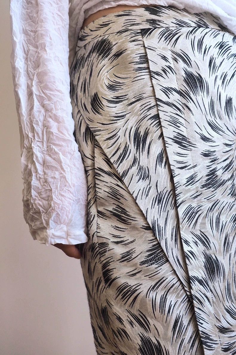 Kenzo Kenzo Artistic Line Silk Blend Skirt - dmc Size US 38 / EU 54 - 9 Thumbnail