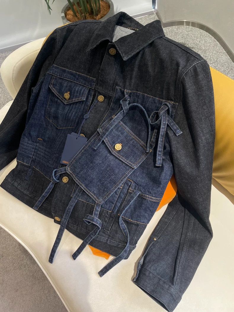 Louis Vuitton LV Blue Denim Jacket with Removable Pockets - dmc Size US XL / EU 56 / 4 - 4 Thumbnail