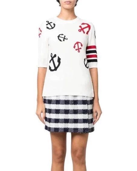 Thom Browne THOM BROWNE Anchor Knit Short-Sleeve Top - dmc Size US S / EU 44-46 / 1 - 8 Thumbnail