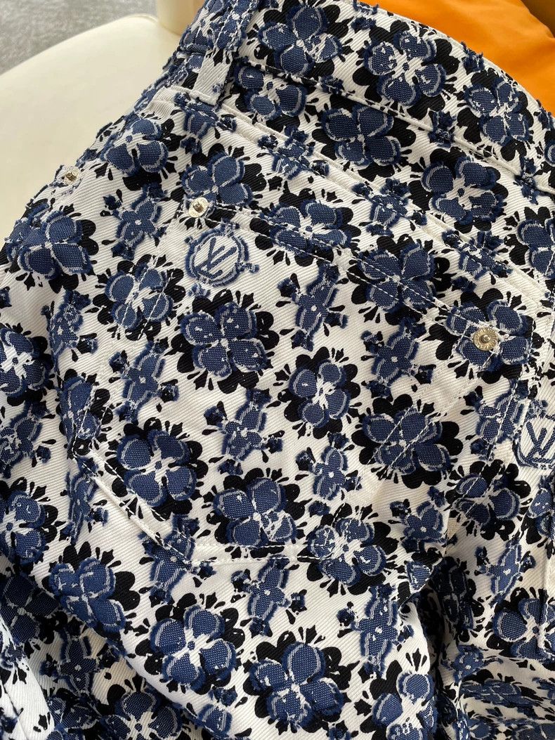 Louis Vuitton LV 2024 Blue Floral Print Pants - dmc Size US 36 / EU 52 - 5 Thumbnail