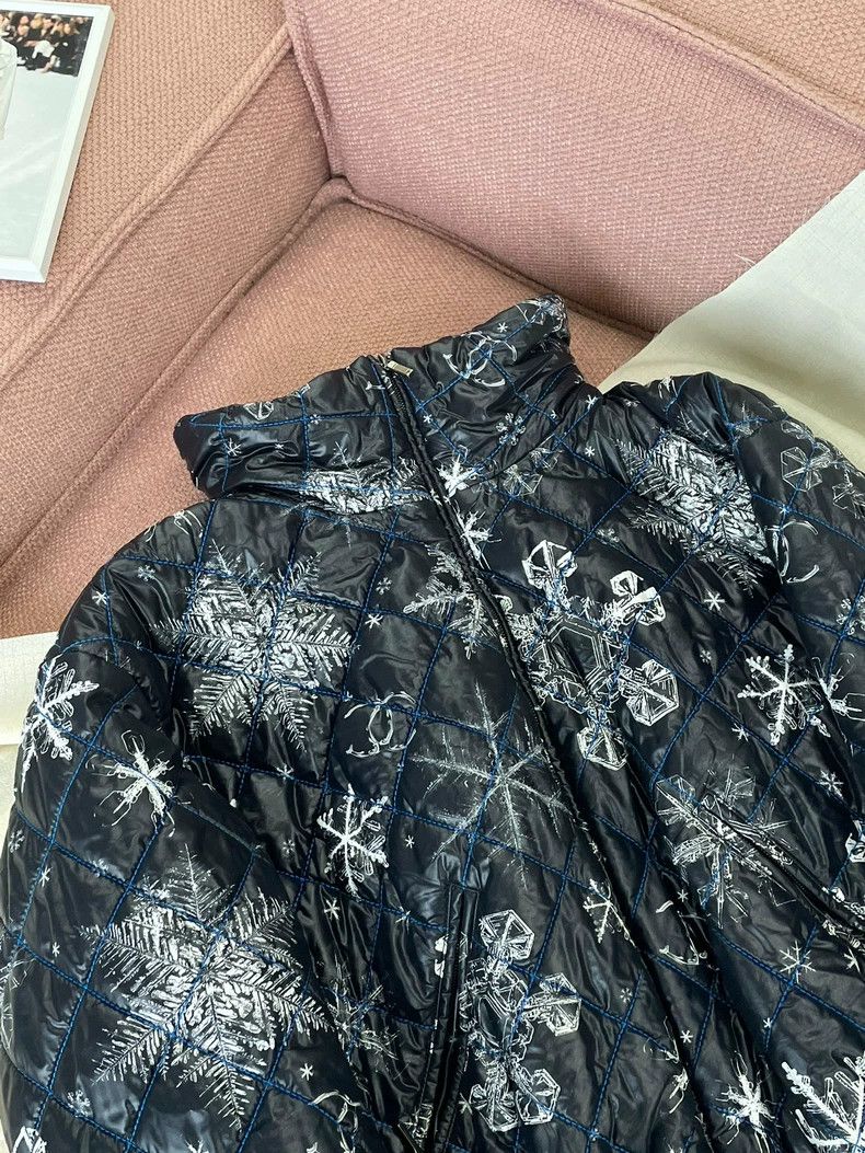Chanel Chanel Black Snowflake Print Cotton Coat - dmc Size US M / EU 48-50 / 2 - 2 Thumbnail