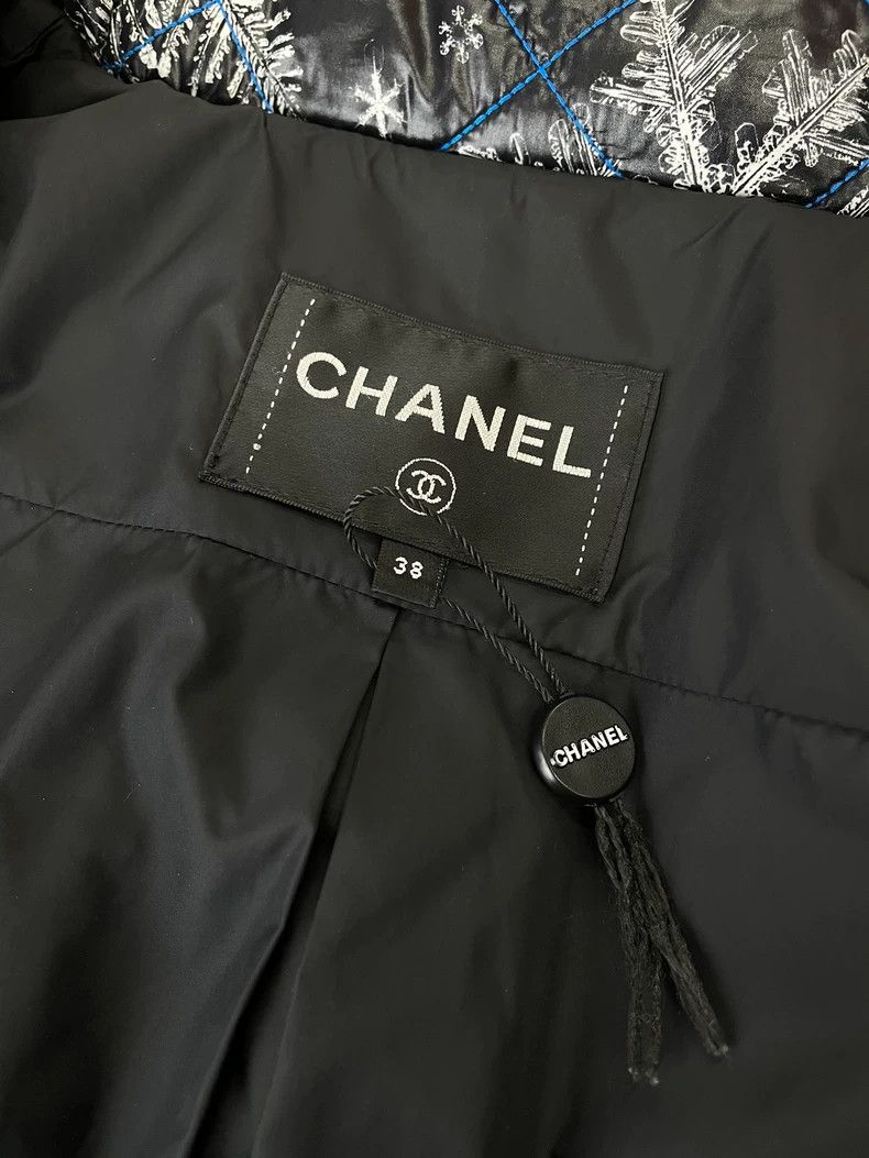 Chanel Chanel Black Snowflake Print Cotton Coat - dmc Size US M / EU 48-50 / 2 - 5 Thumbnail