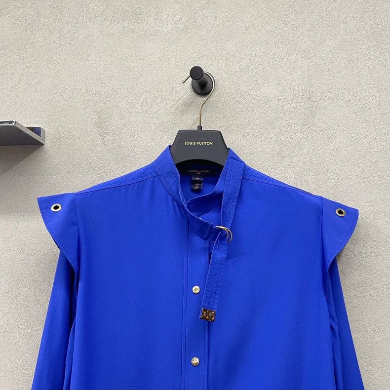 Louis Vuitton Louis Vuitton Blue Silk Shirt - dmc Size US S / EU 44-46 / 1 - 5 Thumbnail