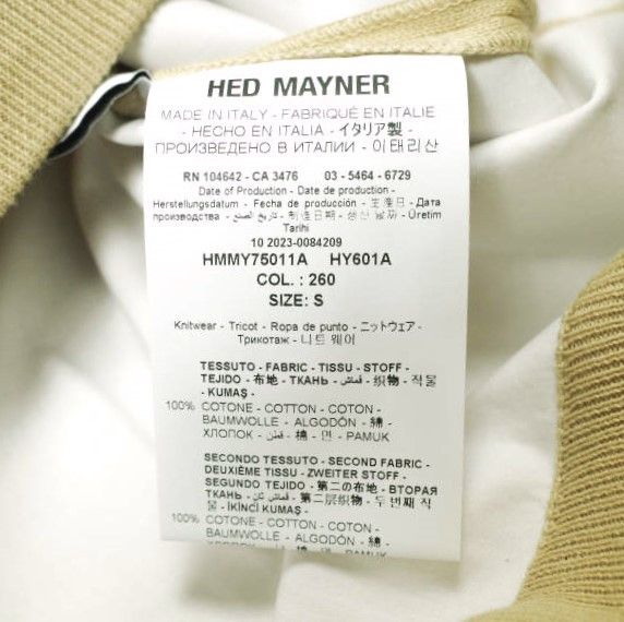 Other Other Hed Mayner STONE WASHED COTTON Sweatshirt Cotton Sweatshirts & Hoodies HMMY75011A HY601A DUTY FREE for USA Size ONE SIZE - 9 Thumbnail