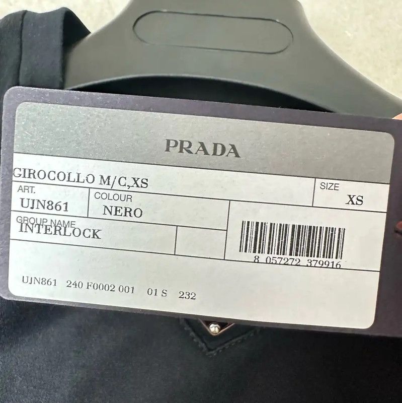 Prada Prada Black Cotton Summer Short Sleeve T-Shirt Size US XS / EU 42 / 0 - 7 Thumbnail