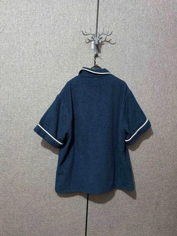 Prada Prada Blue Cotton Embroidered Logo Shirt Size US M / EU 48-50 / 2 - 2 Thumbnail
