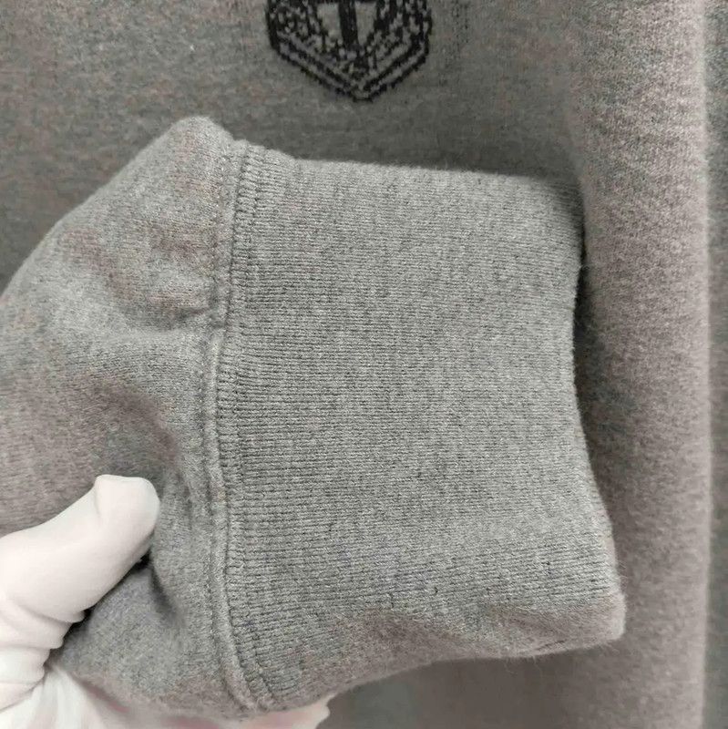 Prada Prada Gray Cotton Long Sleeve Sweatshirt Size US XL / EU 56 / 4 - 6 Thumbnail