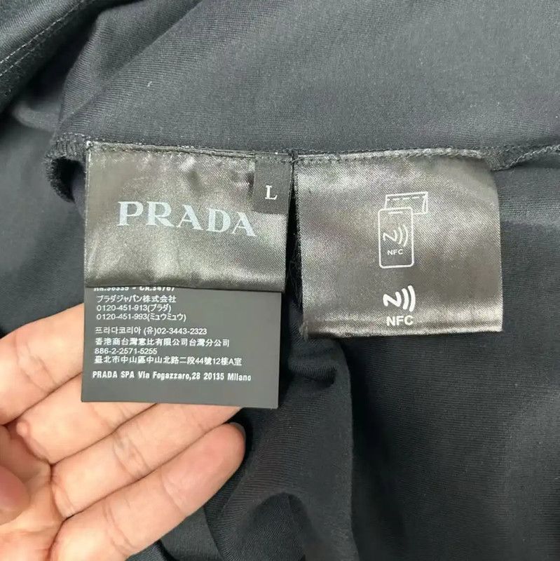 Prada Prada Black Logo Short Sleeve T-Shirt Size US L / EU 52-54 / 3 - 5 Thumbnail