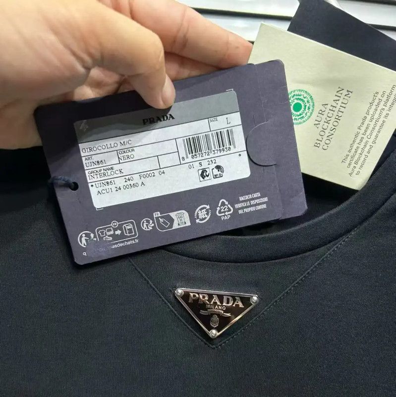 Prada Prada Black Logo Short Sleeve T-Shirt Size US L / EU 52-54 / 3 - 4 Thumbnail