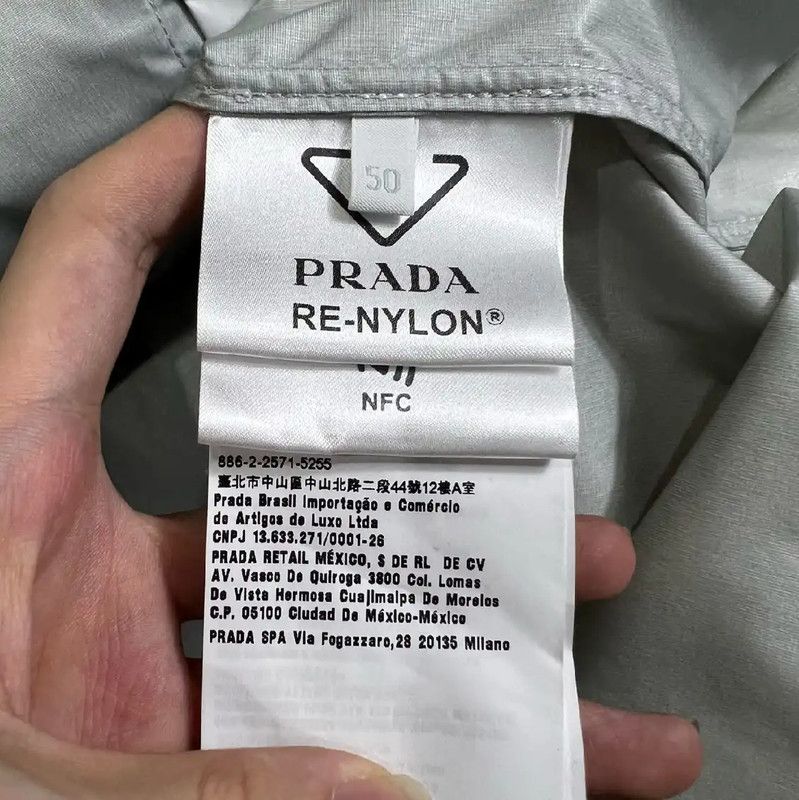 Prada Prada Men's White Nylon Jacket Size US L / EU 52-54 / 3 - 4 Thumbnail
