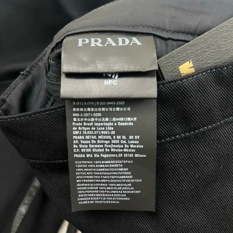 Prada Prada Black Cotton Logo Casual Pants for Men Size US 42 / EU 58 - 5 Thumbnail