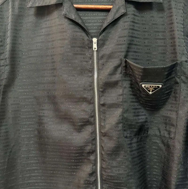 Prada Prada Black Cotton Short Sleeve Shirt Size US S / EU 44-46 / 1 - 3 Thumbnail