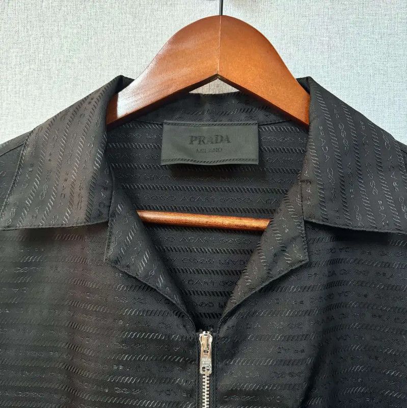 Prada Prada Black Cotton Short Sleeve Shirt Size US S / EU 44-46 / 1 - 4 Thumbnail