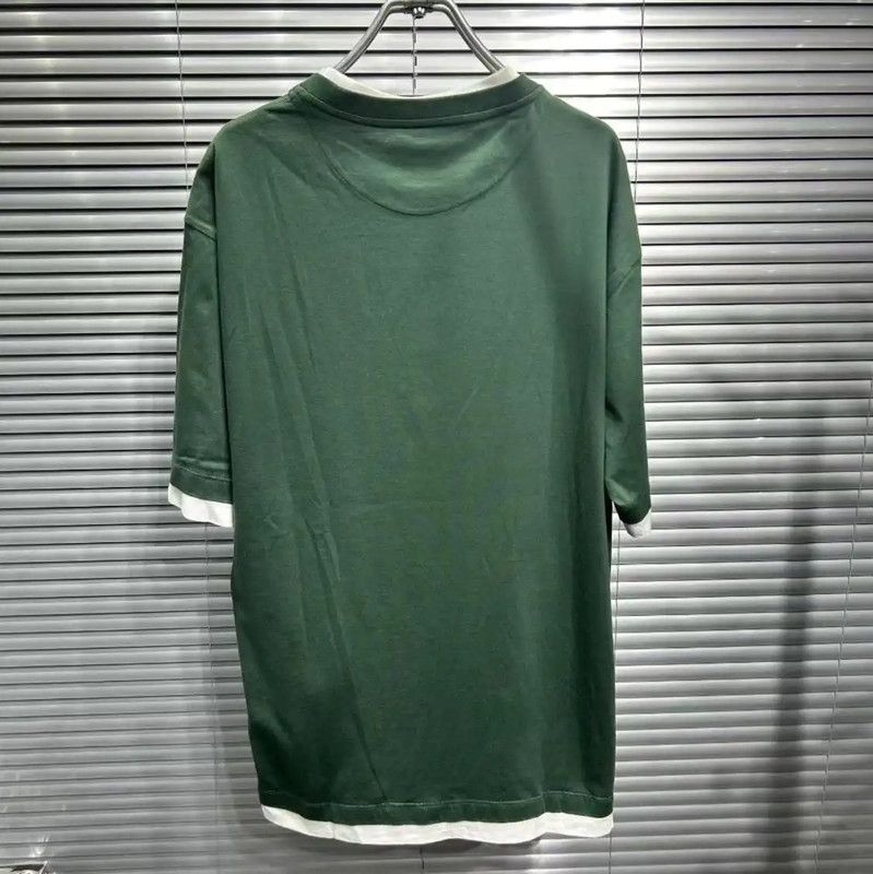 Prada Prada Men's Peacock Green Cotton T-Shirt Size US XL / EU 56 / 4 - 2 Thumbnail