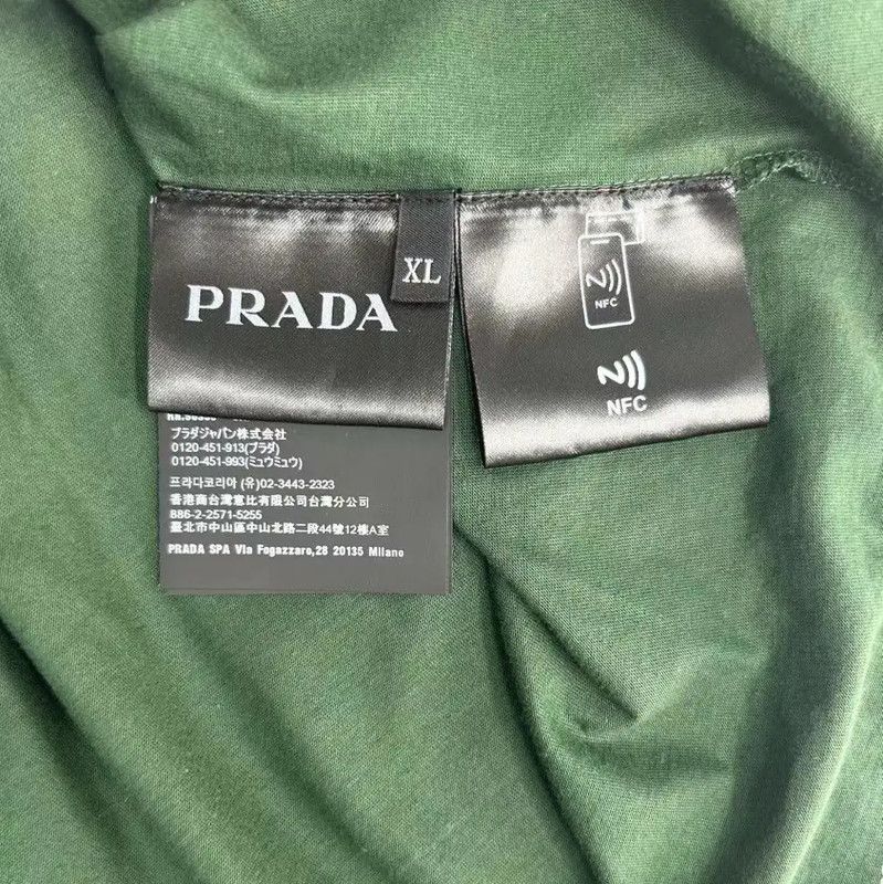 Prada Prada Men's Peacock Green Cotton T-Shirt Size US XL / EU 56 / 4 - 4 Thumbnail