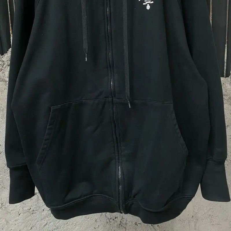 Prada Prada Black Cotton Long Sleeve Hoodie Size US XS / EU 42 / 0 - 4 Thumbnail